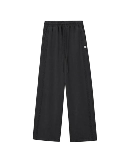 Mini Cream White Drawstring-Waist Wide-Leg Trousers