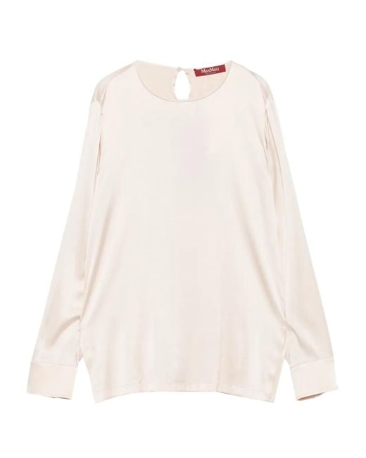 Max Mara ロングスリーブ ブラウス Natural
