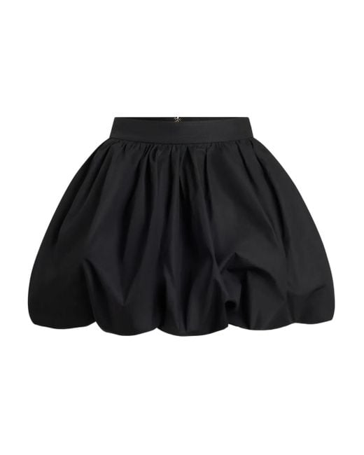 Patou Black Bubble-Hem Mini Skirt