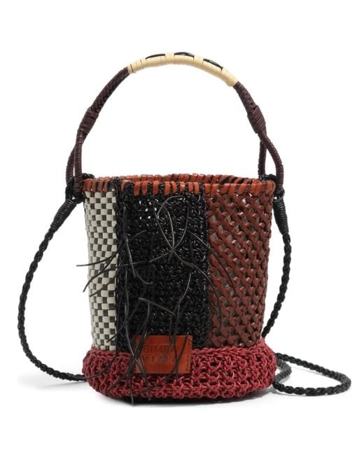 Bimba Y Lola Black Patchwork Shoulder Bag