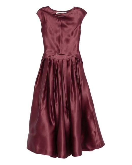 Vestido Dilia Atelier Mark Kenly Domino Tan de color Purple