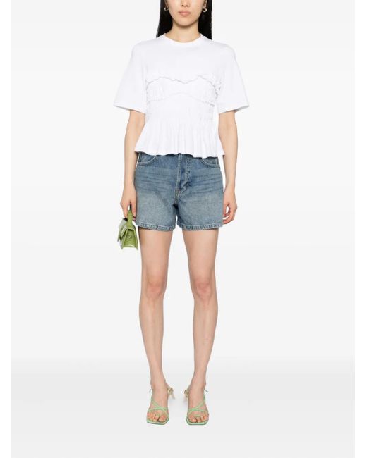 Free People Blue Now Or Never Denim Shorts
