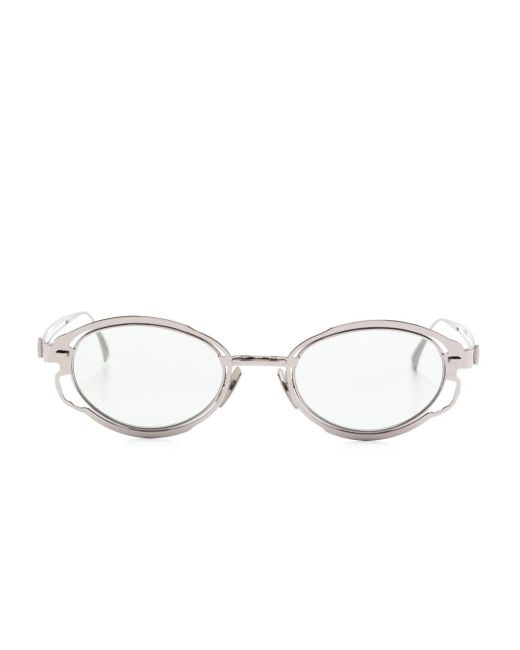 Kuboraum White H01 Oval-frame Sunglasses