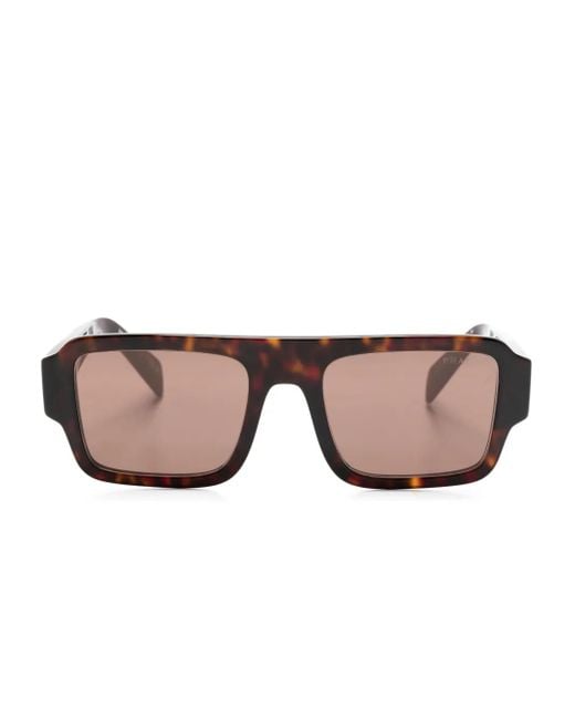 Prada Sonnenbrille Mit Eckigem Gestell in Brown für Herren