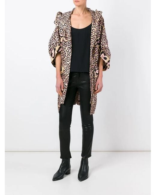Givenchy Natural Oversize Leopard Print Coat