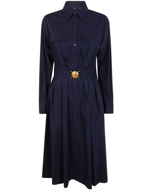 Robe-Chemise À Coupe Mi-Longue Ralph Lauren en coloris Blue