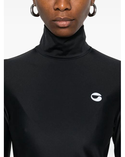 Coperni Black Long-Sleeved High-Neck Top