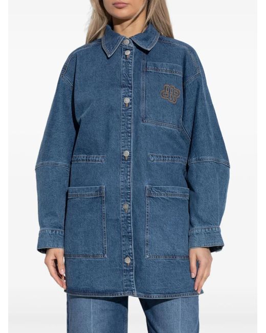 Munthe Blue Denim Shirt Jacket