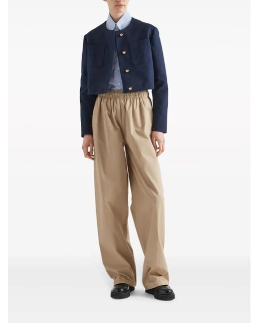 Prada Blue Wool Blazer For