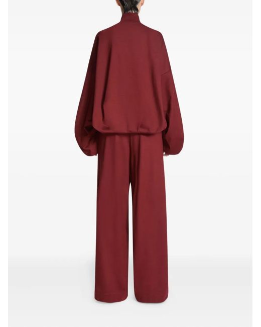 Dries Van Noten ドローストリング タックトラックパンツ Red