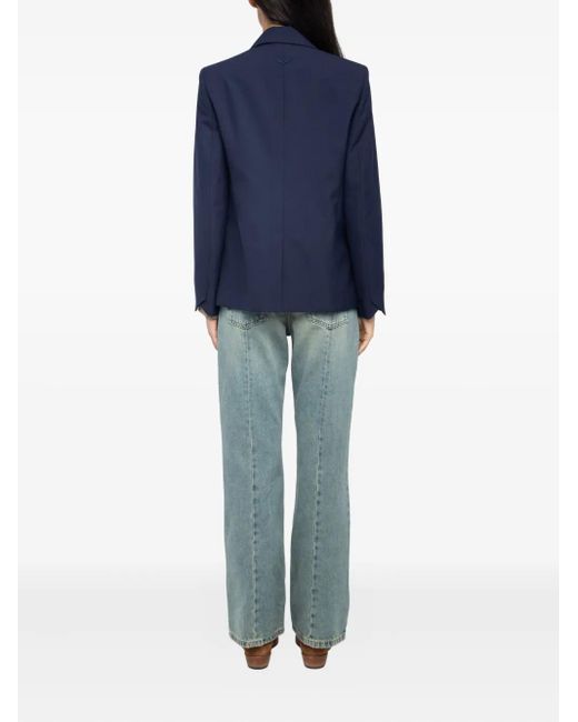 Zadig & Voltaire Blue Blazer À Simple Boutonnage