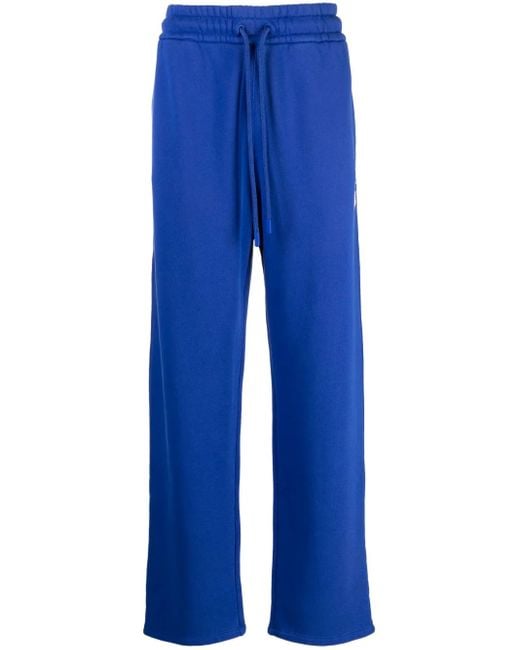 Off-White c/o Virgil Abloh Blue Arrows-Print Cotton Track Pants for men