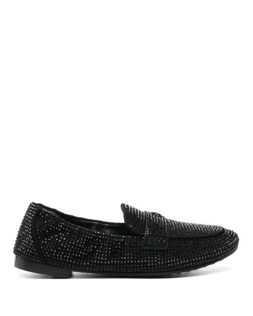 Tory Burch Black Ballet Leather Loafers