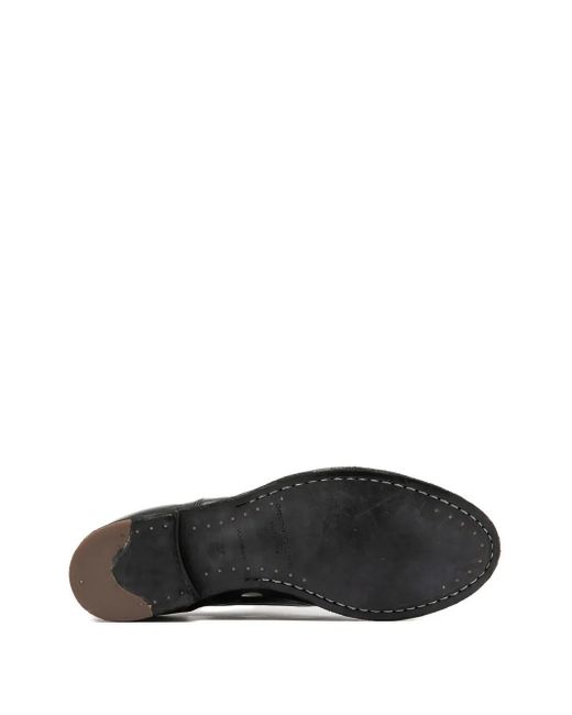 Officine Creative Black Lexikon 546 Perforated Derby Shoes