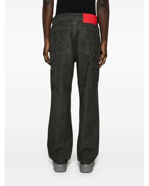 Vision Of Super Black Logo-Patch Jeans for men