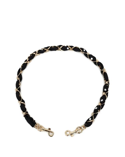 Dolce & Gabbana Metallic Polka-Dot Chain Bag Strap
