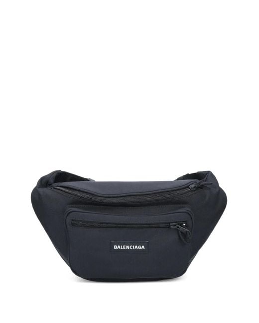 Balenciaga Blue Explorer Logo-Patch Belt Bag for men