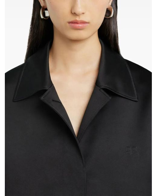 Courreges Black Cocoon Coat