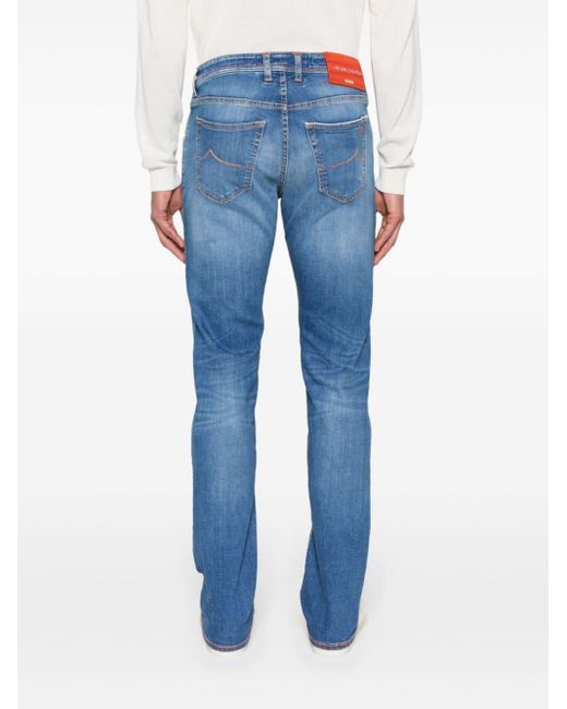 Jacob Cohen Blue Nick Mid-Rise Slim-Fit Jeans for men