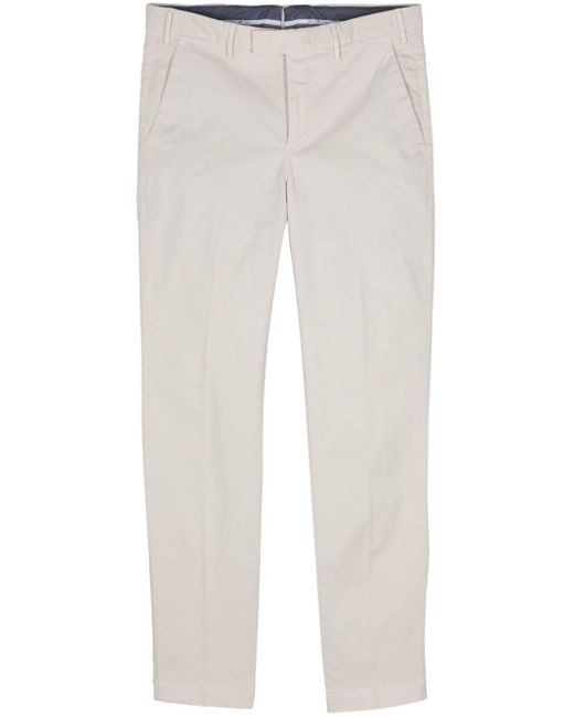 PT Torino White Slim-cut Chino Trousers for men