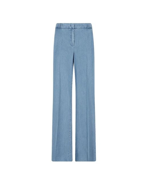Kiltie Blue Andrea Pressed-Crease Trousers