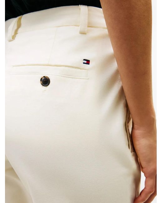 Tommy Hilfiger White Buttoned Trousers