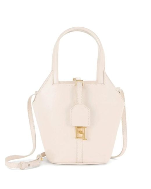 Elisabetta Franchi White Everywhere Small Leather Bag