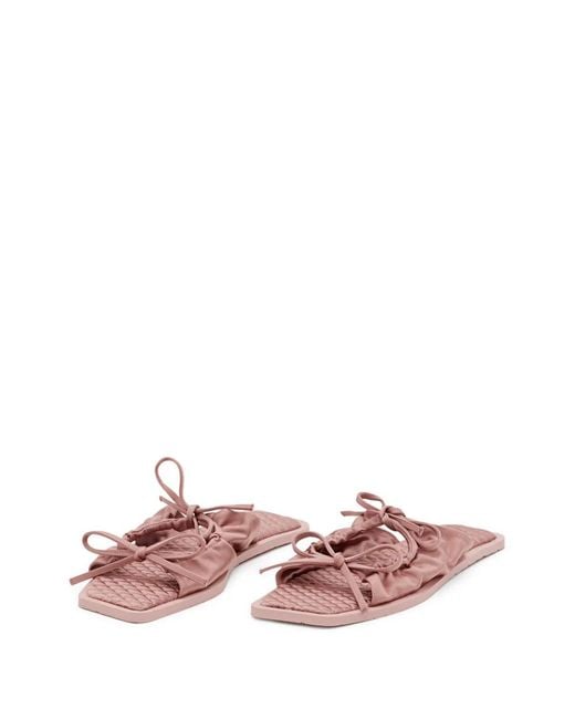 Carlotha Ray Pink Quilted Flat Sandals
