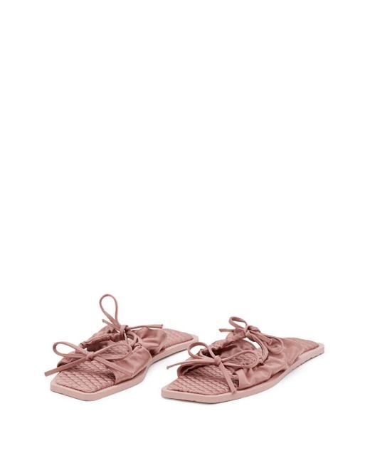 Carlotha Ray Pink Quilted Flat Sandals
