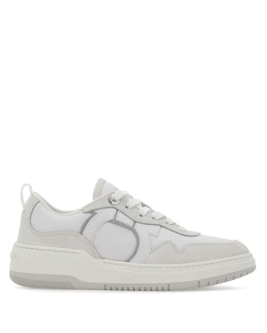 Ferragamo Gancini Sneakers in het White