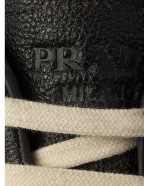 メンズ Prada レースアップ スニーカー Black