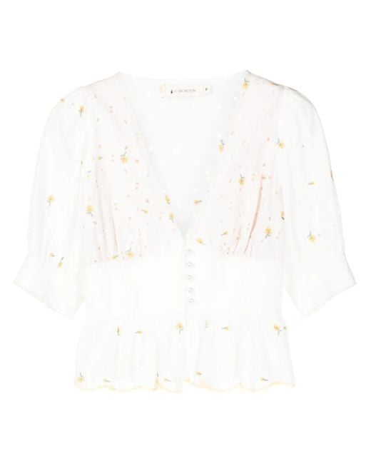 Lethicia Bronstein Margarida Blouse in het White