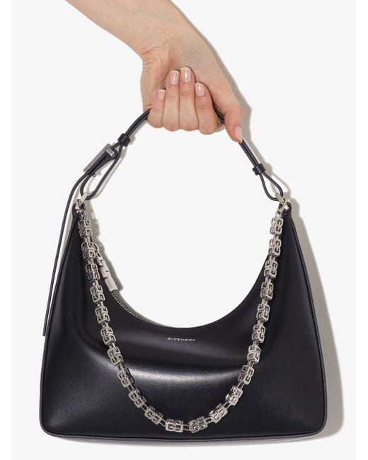 Givenchy Black Small Moon Cut Out Shoulder Bag