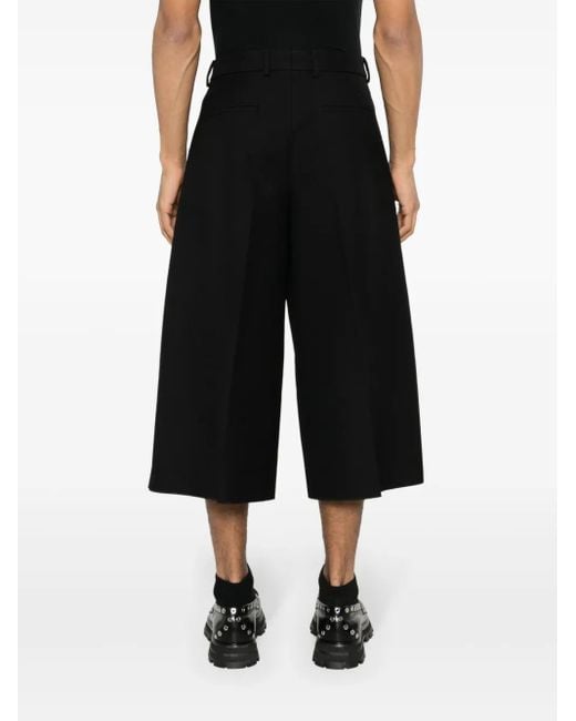 Gucci Black Wide-Leg Cropped Trousers for men