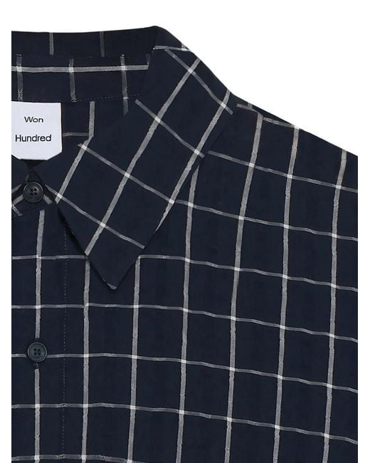 Won Hundred Blue Maza Shirt for men