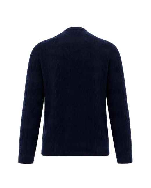 Ballantyne Blue Cable-Knit Sweater for men