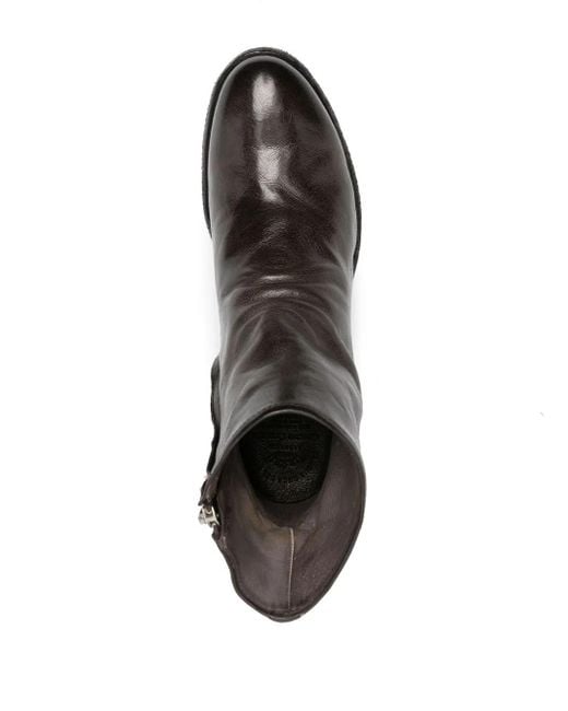 Officine Creative Black Denner Block-Heel Leather Boots