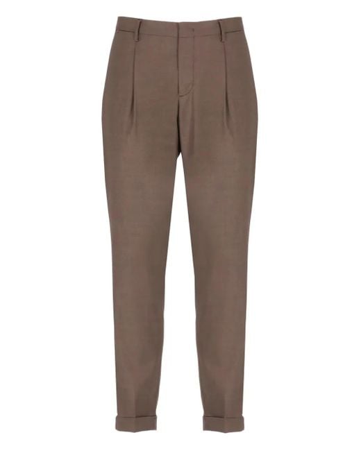 Briglia 1949 Gray Tiberios Pleated Trousers for men