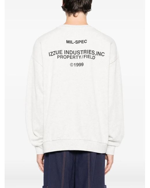 Izzue White Logo-Embroidered Sweatshirt for men