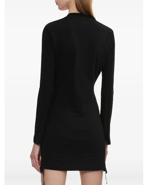 Vetements Black Logo-Print Mini Dress