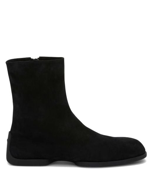 Jil Sander Black Suede Ankle Boots for men
