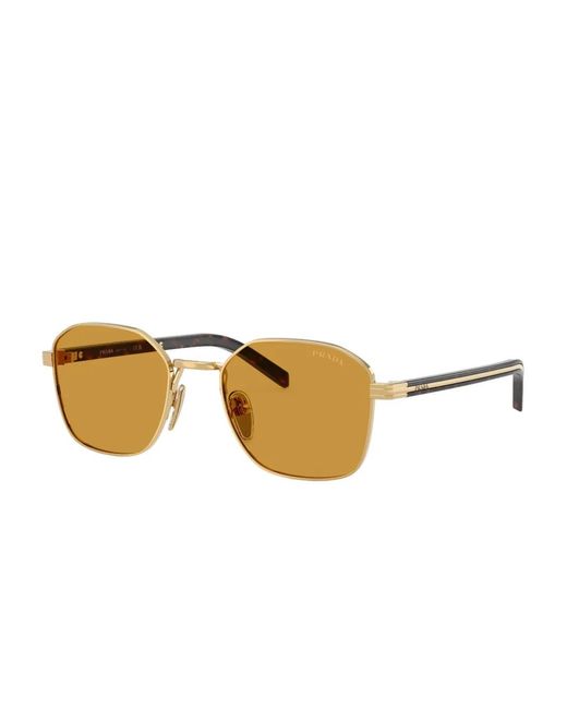 Prada Metallic Geometric-Frame Sunglasses for men