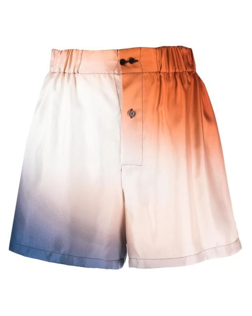 Gauchère Pink Short En Soie À Effet Dégradé