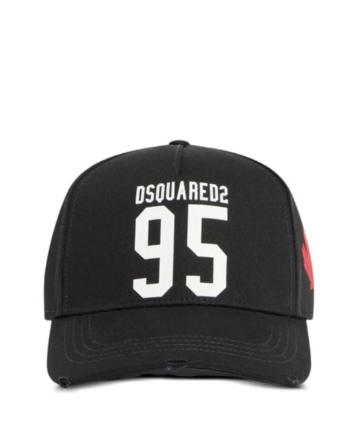 DSquared² Black Wild2 Baseball Cap for men