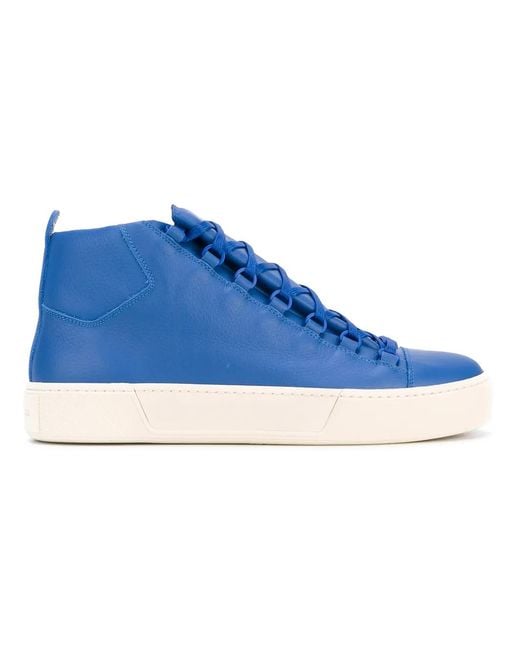 Balenciaga Blue Baskets À Semelle Contrastante for men