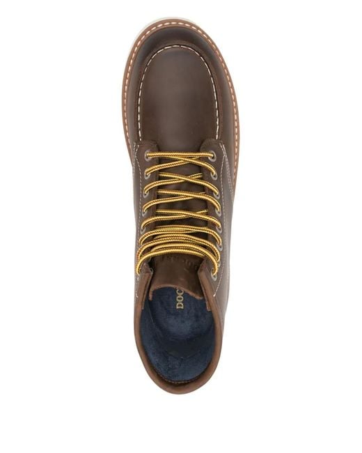 Docksteps Schnürstiefel Aus Leder in Brown für Herren