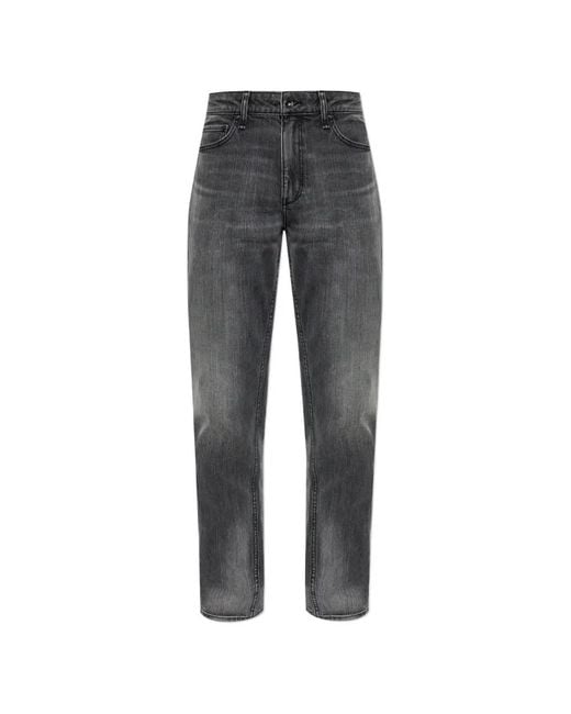 Rag & Bone Athletic Straight Jeans in het Gray voor heren