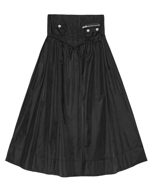 Ganni Black High-Waisted Maxi Skirt