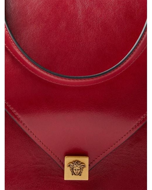 Versace Red Severine Leather Shoulder Bag