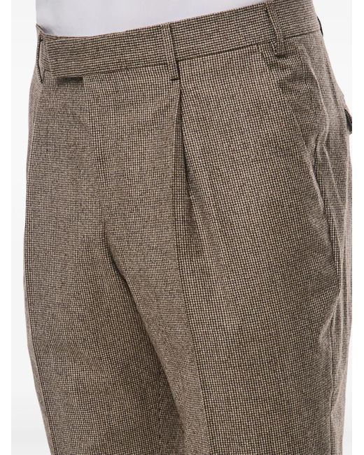 メンズ PT Torino チェック タックパンツ Gray